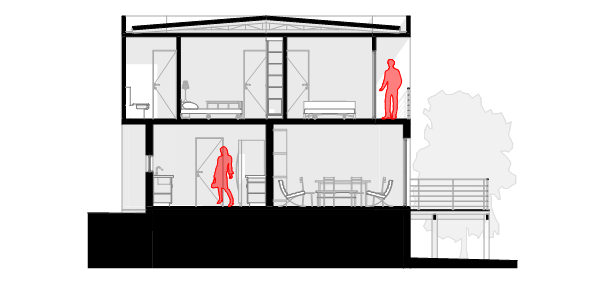 Casa DA 5 A.07.7 Seccion Longitudinal